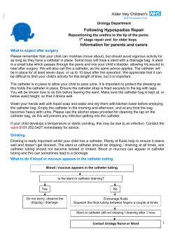 Following Hypospadias Repair Information for parents and carers