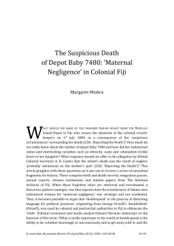 The Suspicious Death of Depot Baby 7480