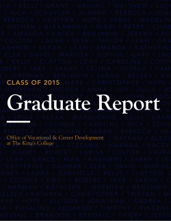 Graduate Report - The King`s College