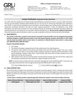 B. CHILD SUPPORT PAID Office of Student Financial Aid