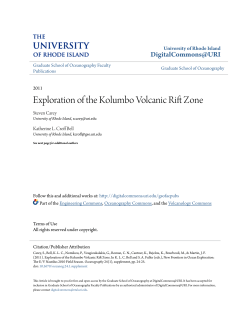 Exploration of the Kolumbo Volcanic Rift Zone