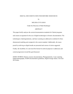 Digital Documentation for Historic Resources