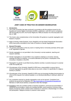 joint code of practice on gender segregation