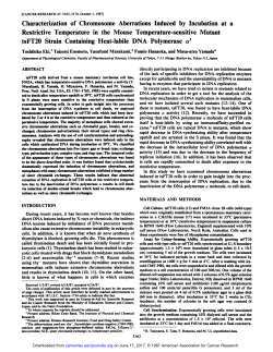 Characterization of Chromosome Aberrations