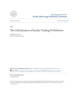 The Globalization of Insider Trading Prohibitions