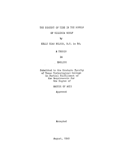 THE CONCEPT OF TIME IN THE NOVELS OF VIRGINIA WOOLF by