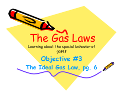 The Gas Laws - Reeths