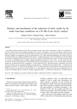 Kinetics and mechanism of the reduction of nitric oxides by H2 under