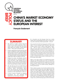 ECFR - 180 - GODEMENT MARKET ECONOMY STATUS.indd
