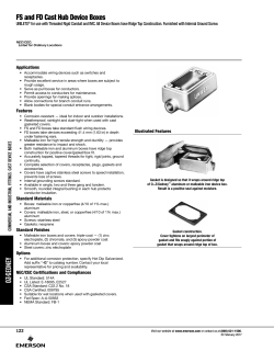 FS and FD Cast Hub Device Boxes Catalog Pages February 2017