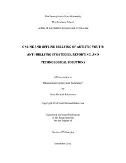 ONLINE AND OFFLINE BULLYING OF AUTISTIC YOUTH: ANTI
