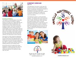 Montessori Brochure - Amarillo Montessori Academy