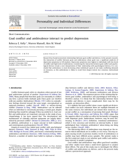 Goal conflict and ambivalence interact to predict depression