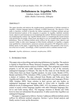 Article in PDF format - Nordic Journal of African Studies