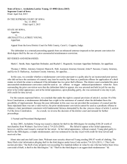 State of Iowa v. Archaletta Latrice Young, 13&ndash;0983