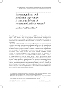 A cautious defense of constrained judicial review