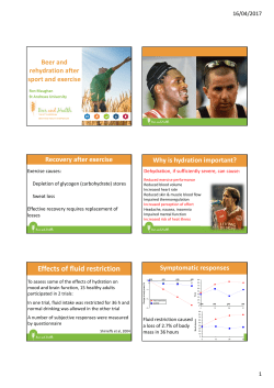 Effects of fluid restriction