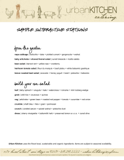 Interactive Stations - Urban Kitchen Group