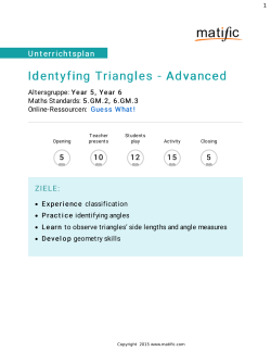 Identyfing Triangles - Advanced
