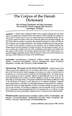 The Corpus of the Danish Dictionary