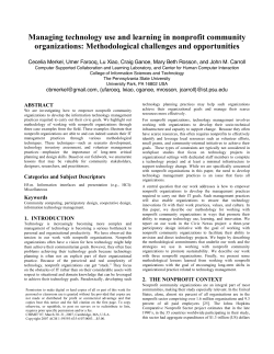 Managing technology use and learning in nonprofit community