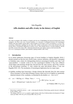 Affix doublets and affix rivalry in the history of English