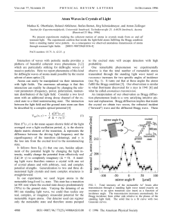 Atom Waves in Crystals of Light
