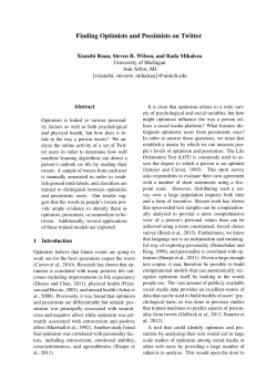 Finding Optimists and Pessimists on Twitter