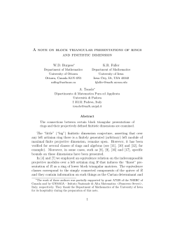 A note on block triangular presentations of rings and