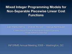 Mixed Integer Programming Models for Non