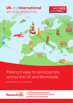 Making it easy to send parcels across the UK and