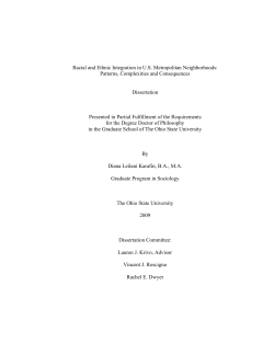 Racial and Ethnic Integration in U.S. Metropolitan Neighborhoods