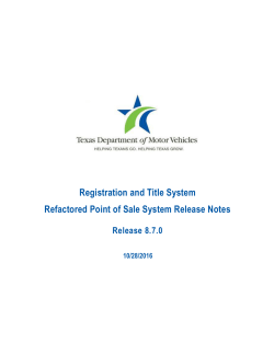 RTS ReleaseNotes POS 8 7 V6.0