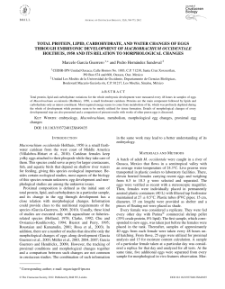 total protein, lipid, carbohydrate, and water changes of eggs through
