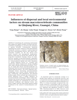 Influences of dispersal and local environmental factors on stream