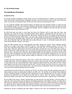 The Salt Works Of Chatham - Chatham Historical Society