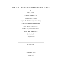 MEDIA, FAMILY, AND PEER INFLUENCE ON CHILDREN`S BODY