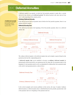 11.1 | Deferred Annuities