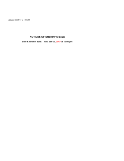 notices of sheriff`s sale