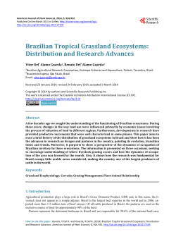 Brazilian Tropical Grassland Ecosystems: Distribution and Research
