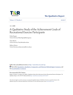 A Qualitative Study of the Achievement Goals of