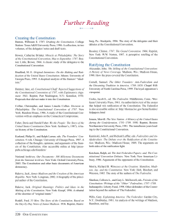 Our Constitution: Further Reading