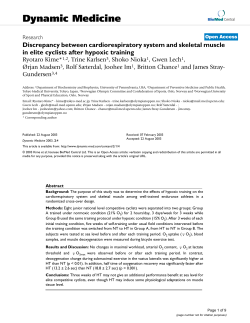Discrepancy between cardiorespiratory system and skeletal muscle