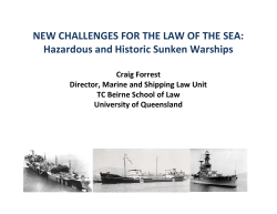 Dr Forrest: WW2 Shipwrecks (April