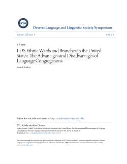 LDS Ethnic Wards and Branches in the United States