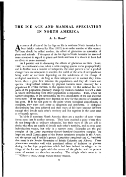 The Ice Age and Mammal Speciation in North America