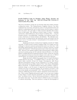 Left History 15.1 216 Jennifer Guglielmo, Living the Revolution