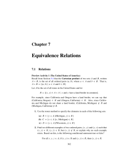 Equivalence Relations