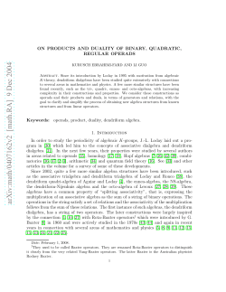 arXiv:math/0407162v2 [math.RA] 9 Dec 2004
