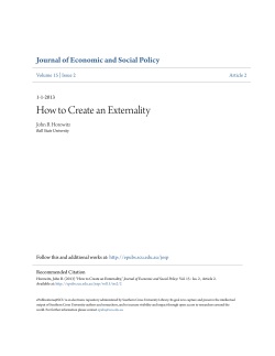 How to Create an Externality - ePublications@SCU